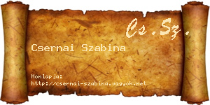 Csernai Szabina névjegykártya