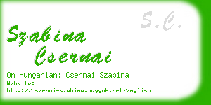 szabina csernai business card